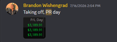 Result proof from Brandon Wishengrad